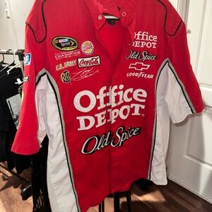 NASCAR OFFICE DEPOT Red and White Racing Shirt